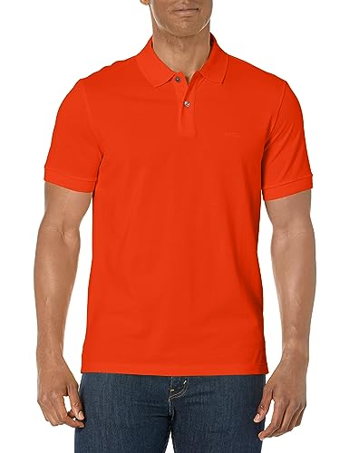 BOSS Men's Pallas Short Sleeve Pique Polo Shirt, Orange.com