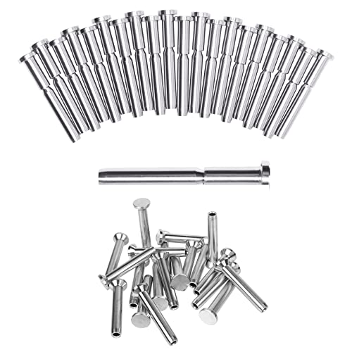 BLIKA 20 Pack Invisible Receiver and Swage Stud End and 20 Pack Stemball Swage Dead Ends for 3/16' Cable Railing