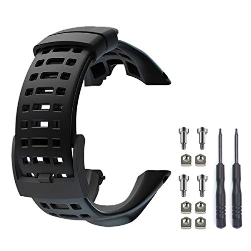 Picowe Watch Band Strap, Soft Rubber Watchbands Replacement Kits, Adjustable Size Watch Accessories Compatible with Suunto Ambit 1/2/2S/2R/3Sport/3Run/3PEAK