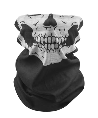 bylikeho Neck Gaiter Face Cover,Car Accessories Seamless Neck Gaiter Shield Scarf Bandana Face Mask,Skull Face Mask Dust Wind Sun Protection Seamless 3D Tube Mask Bandana for Motorcycle Cycling