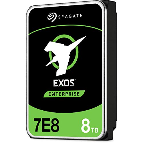 Seagate Exos 7E8 8TB Internal Hard Drive HDD – CMR 3.5 Inch 6Gb/s 7200 RPM 128MB Cache for Enterprise, Data Center – Frustration Free Packaging (ST8000NM000A)