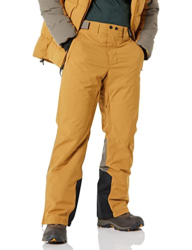 Amazon Essentials Men's Waterproof Insulated Ski Pant, Black Gold Color Block, X-Large