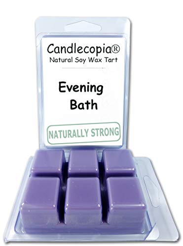 Candlecopia Evening Bath Strongly Scented Hand Poured Vegan Wax Melts, 12 Scented Wax Cubes, 6.4 Ounces in 2 x 6-Packs