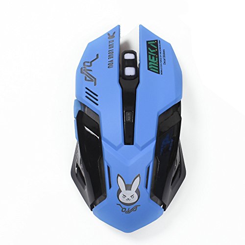 Gaming Mouse, Backlit Optical Game Mice Ergonomic USB Wired with 2400 DPI and 6 Buttons 4 Shooting for Pro Game PC Computer Laptop Desktop Mac （D.VA