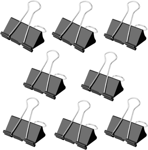 Ufmarine Medium Binder Clips 1.25 Inch Length for Office (40 Pcs)