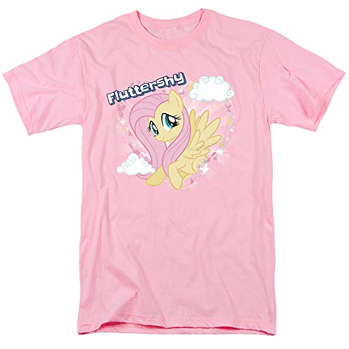My Little Pony TV Fluttershy Unisex Adult T Shirt for Men and Women, Pink, Small
