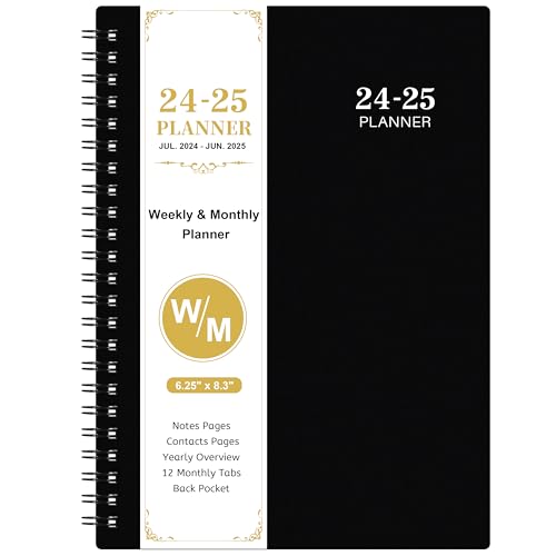 2024-2025 Planner - Weekly and Monthly Planner 2024-2025, 6.3”× 8.4”, Academic Planner 2024-2025 from JUL. 2024 - JUN. 2025, Inner Pocket, Premium Paper, Twin-wire Binding, Make Your Life Productive