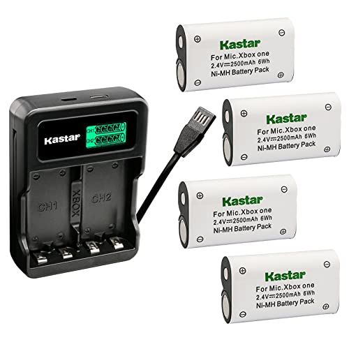 Kastar 4-Pack Battery and LZD2 USB Charger Compatible with Xbox One, Xbox One S, Xbox One X, Xbox One X/S, Xbox Series X/S, Xbox One Elite Wireless Controller