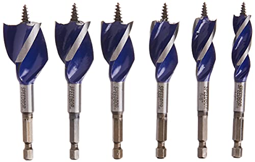 Irwin Tools IRWIN SPEEDBOR Drill Bit Set for Wood, 4-Inch, 6-Piece (1877239)