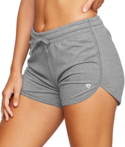 Colosseum Active Women's Simone Cotton Blend Yoga and Running Short (Smoked Pearl, Small)