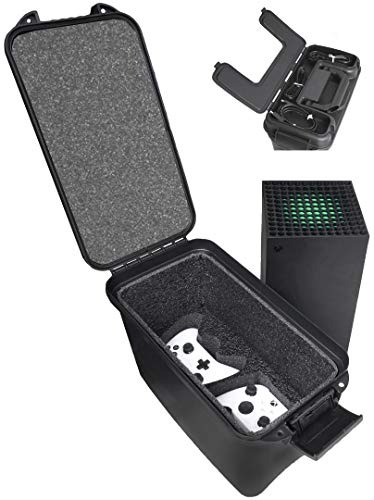 Case Club Compact Hard Case - Fits Xbox Series X, Two Controllers, & Cords - Impact Resistant - Lockable - Laser Cut Foam - Made in USA (Xbox Series X)