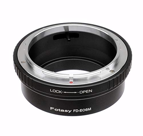 Fotasy Cannon FD Mount Lens to EF-M Mount Adapter, FD EFM Adapter, FD EOS M Adapter, Compatible with Canon EF M Mount Mirrorless Cameras EOS M M1 M2 M3 M5 M6 M6 Mark II M10 M50 M100 M200