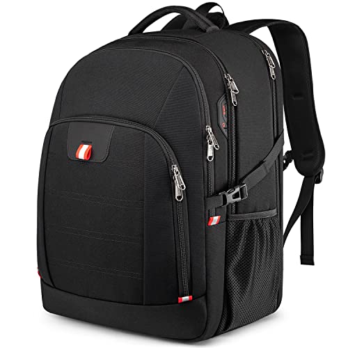 Della Gao Extra Large Laptop Backpack, TSA Friendly Travel Backpack with Laptop Compartment Fit 18.4 Inch Notebook for Men & Women, Anti Theft USB Carry on Business Work Backpack - Black