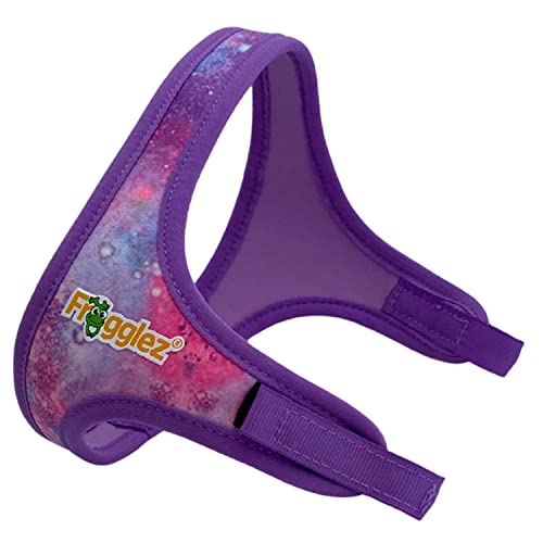 Frogglez Kids Swim Goggle Patented Comfort Strap ONLY fits Most Goggles | No Hair Pulling | Recommended by Olympic Swimmers (Purple)