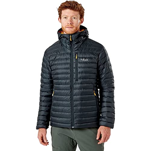 RAB Men's Microlight Alpine Down Jacket for Hiking, Climbing, & Skiing - Beluga - Large