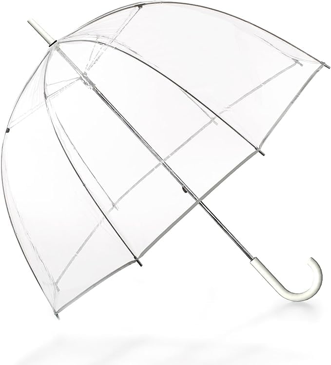 Gxybb Clear Bubble Umbrella,Large Rainproof Canopy,Clear Umbrellas for Rain Adult,Umbrellas for Rain,Perfect for Weddings, Graduation and Outdoor Events - Automatic Open (Clear-White)