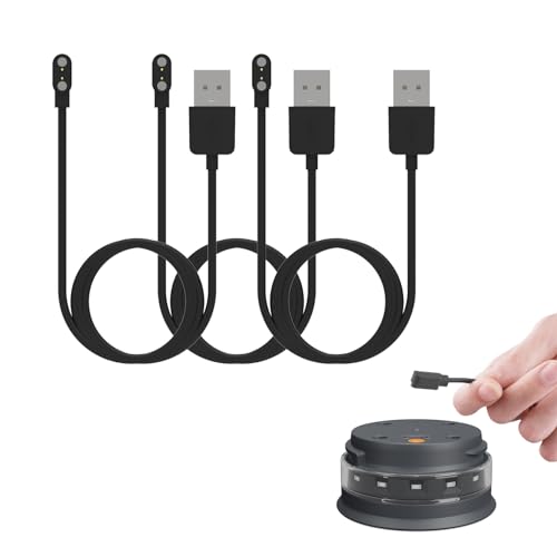 Bshirmay Chargers Charging Cable Compatible with HidrateSpark PRO Tumbler,HidrateSpark PRO,HidrateSpark PRO Steel Smart Water Bottle Magnetic USB Cable Accessories 3pcs Black