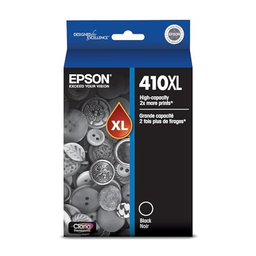 EPSON 410 Claria Premium Ink High Capacity (T410XL020) Works with Expression Premium XP-530, XP-630, XP-640, XP-7100, XP-830