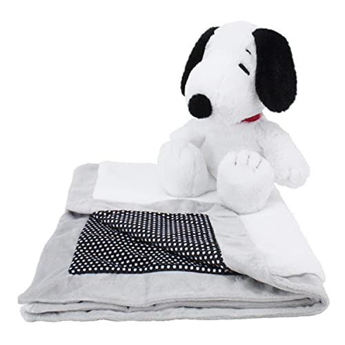 Animal Adventure| Peanuts| Snoopy Cuddle Bundle| 2-in-1 10' Plush & 28'x 34'Blanket Bundle