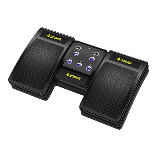 Donner Wireless Page Turner Pedal for Tablets Phone Foot Pedal Rechargeable,Black