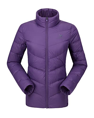 CAMELSPORTS Women's Winter Down Jackets with Thermal Heat Reflective Lining Lightweight Water-Resistant Warm Coat Windproof Outerwear For Hiking Travel