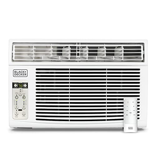 14500 BTU Window Air Conditioner Unit AC BLACK+DECKER with Remote Control Cools Up to 700 Square Feet, White