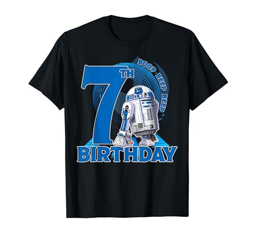 Star Wars R2-D2 Boop Beep Beep 7th Birthday T-Shirt