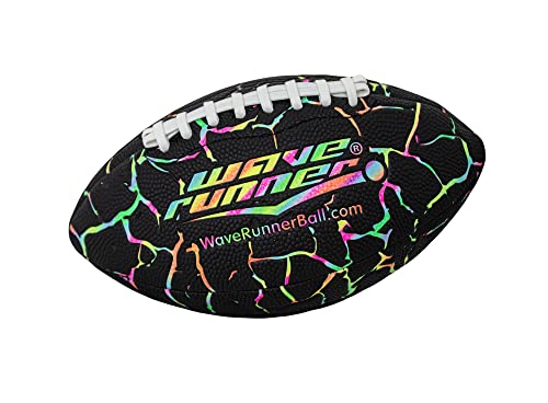 Wave Runner Grip It Waterproof Junior Size Football, 9.25 Size, Durable & Double Laced, Perfect for Beach Accessories, Kids Games, Pool Toys, Outdoor Games, All-Weather Indoor & Outdoor Play