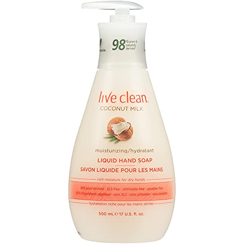 Live Clean Liquid Hand Soap, Coconut Milk, 17 Oz ( Packaging May Vary )