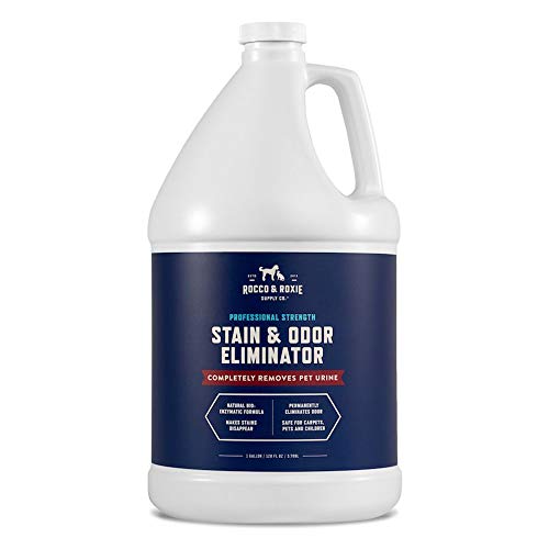 Rocco & Roxie Supply Co. Stain & Odor Eliminator for Strong Odor - Enzyme Pet Odor Eliminator for Home - Carpet Stain Remover for Cats & Dog Pee - Enzymatic Cat Urine Destroyer - Carpet Cleaner Spray