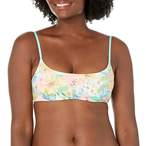Billabong Women's Standard Sweet Tropics Reversible Skinny Mini Bikini Top, Multi, Medium
