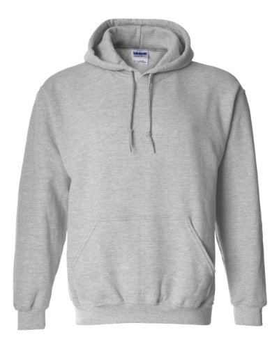 Gildan Men's Fleece Hooded -Sweatshirt, Style G18500 Heather Grey