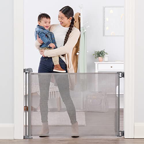 Regalo Extra Wide Retractable Baby Gate, Award Winning Brand, Expands up to 50' Wide, Easy Install, Includes Installation Template, Locking Indicator