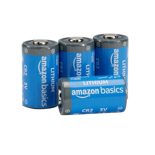 Amazon Basics CR2 Lithium Batteries, 3 Volt, Long Lasting Power, Low Self-Discharge Rate Pack of 4