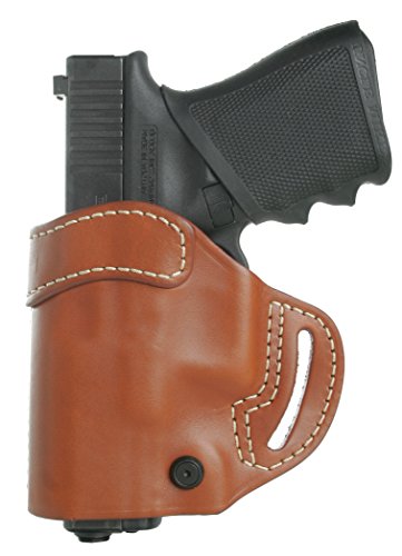 BLACKHAWK Leather Compact Askins Brown Holster, Size 28, Right Hand, (S&W MP all models)