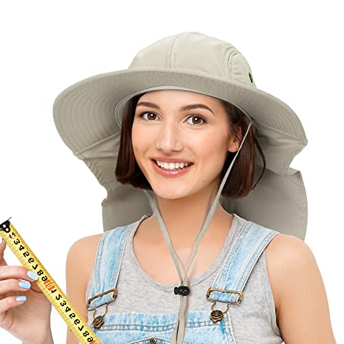 Fishing Hat with Ear Neck Flap Cover Wide Brim Sun Protection Safari Cap for Men Women Hunting, Hiking, Camping, Boating & Outdoor Adventures