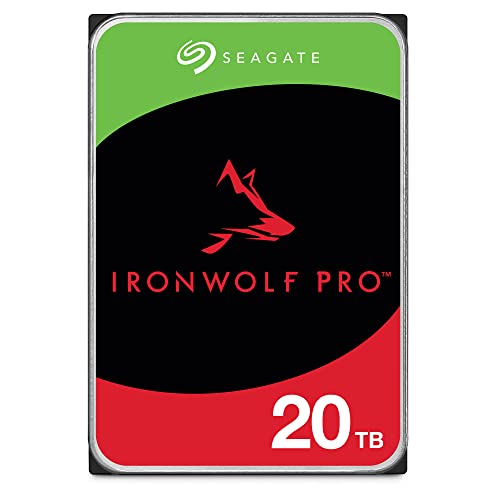 Seagate ST20000NE000 IronWolf Pro 20TB NAS Internal Hard Drive HDD – CMR 3.5 Inch SATA 6Gb/s 7200 RPM (Renewed)