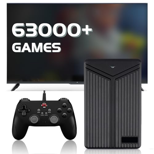 5TB Game Drive Built in 63000 Games, Portable External Hard Drive with 3 Game System, Plug and Play Retro Game Console, Emulator Console Compatible with 70+ Emulators and AAA Games