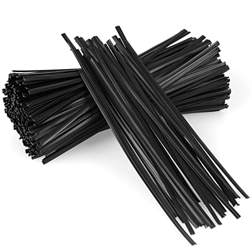 300 Pcs Twist Ties, Plastic 5' Twist Ties, Twist Ties for Bags, Wire Ties Reusable Twist Bread Ties for Household and Office Use