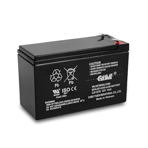 Casil CA1270 12V 7AH Battery for Alarm System - First Alert ADT Battery Replacement, High Capacity Lead Acid Alarm Battery, Ideal for Home Alarm System, Fire Alarm, First Alert, ADT Panel (1 Pack)