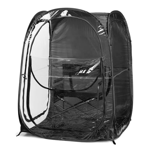 WeatherPod – The Original XL 1-2 Person Pod – Pop-Up Weather Pod, Protection from Cold, Wind and Rain - Black