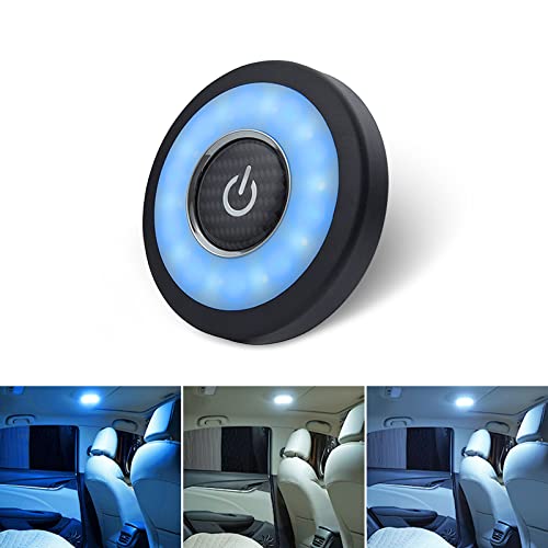 Fogfar Pack-1 Car Reading Light, Car Ceiling Light with Dimmable Touch Switch, LED Ceiling Dome Map Trunk Light Lamp Interior Light (Blue & White)