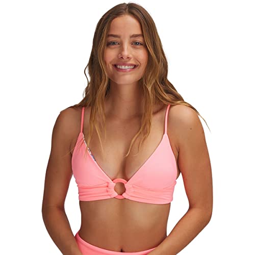 Maaji womens Long Line Triangle With Removable Soft Cups Bikini Top, Pink, Medium US