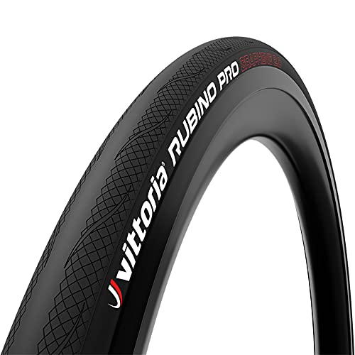 Vittoria Rubino Pro IV Graphene 2.0 - Performance Road Bike Tire - Foldable Bicycle Tires (700x25c, Full Black)