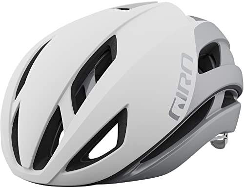 Giro Eclipse Spherical Adult Road Cycling Helmet - Matte White/Silver, Medium (55-59 cm)