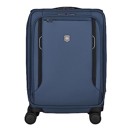 Victorinox Werks 6.0 Frequent Flyer Plus Softside - Expandable Spinner Luggage for Travel Essentials - Premium Travel Must-Have - 41 Liters, Blue