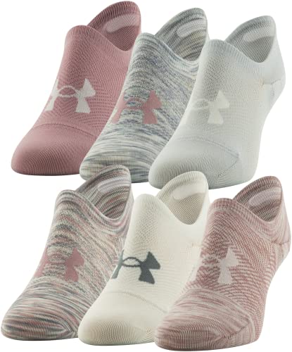 Under Armour Women's Breathe Lite Ultra Low Socks, Multipairs, Pink Elixir Assorted (6-Pairs), Medium