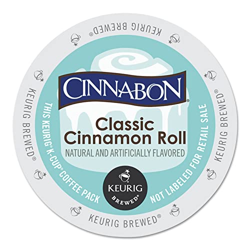 Cinnabon Classic Cinnamon Roll, Single-Serve Keurig K-Cup Pods, Flavored Coffee, 24 Count