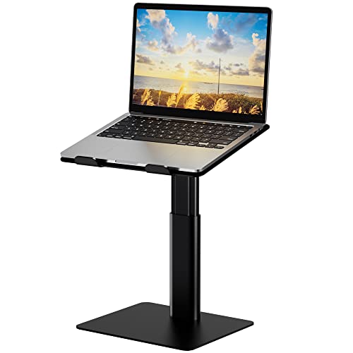 BESIGN LSX6 Computer Holder Stand, Ergonomic Adjustable Notebook Riser for Standing Work, Compatible with Air, Pro, Dell, HP, Lenovo More 10-14' Laptops, Black