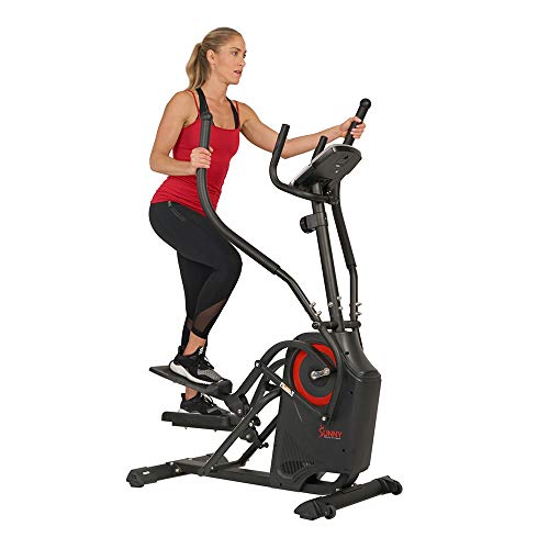 Sunny Health & Fitness Premium Cardio Climber Stepping Elliptical Machine - SF-E3919, Black